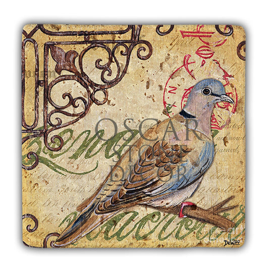 DD092-SAD BIRD NATURAL STONE WALL DECOR / DD92 (WALL DECOR)