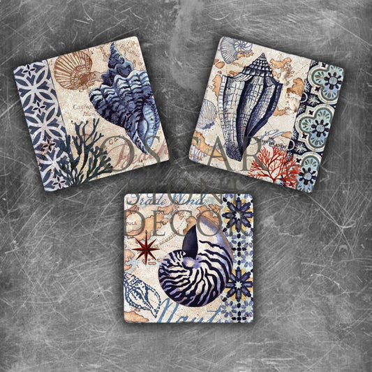 NATURAL STONE MAGNET SET FROM THE SEA / MG-110