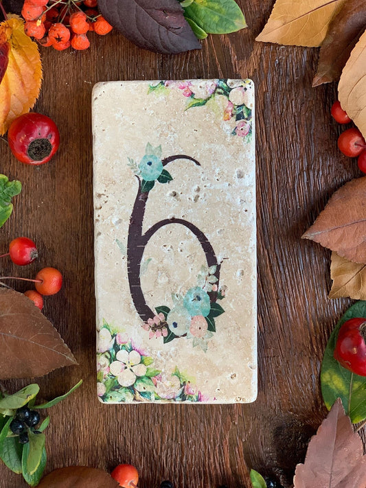 NATURAL STONE DOOR NUMBER, 6 (DOOR NUMBER)