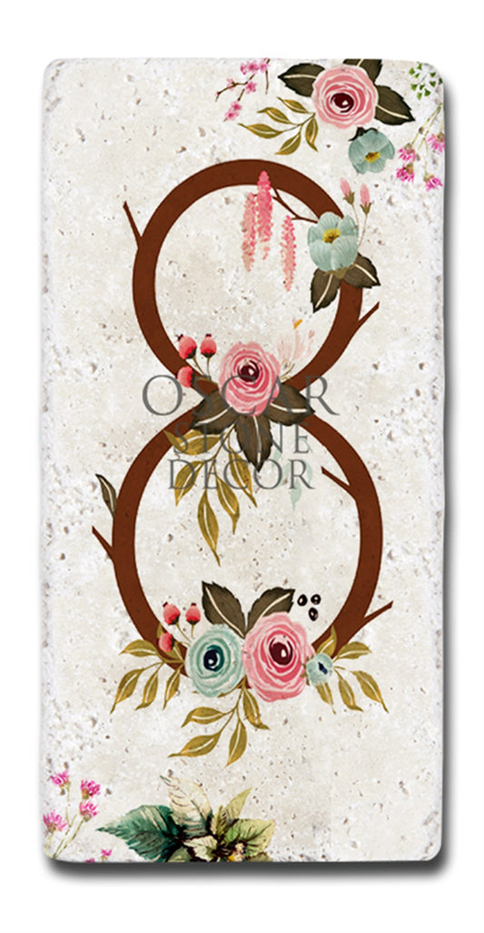 NATURAL STONE DOOR NUMBER, 8 (DOOR NUMBER)