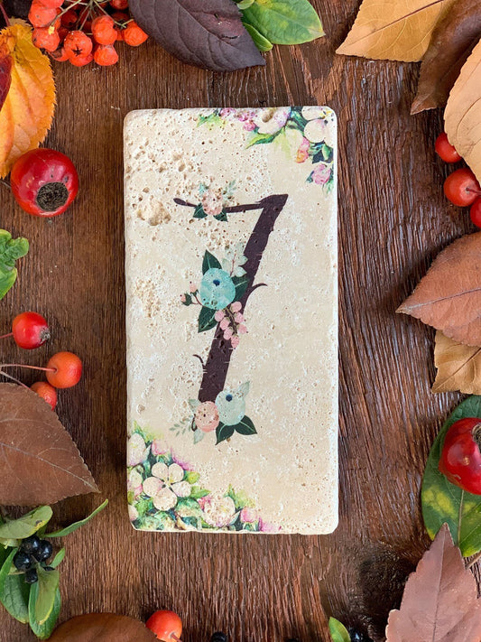 NATURAL STONE DOOR NUMBER, 7 (DOOR NUMBER)