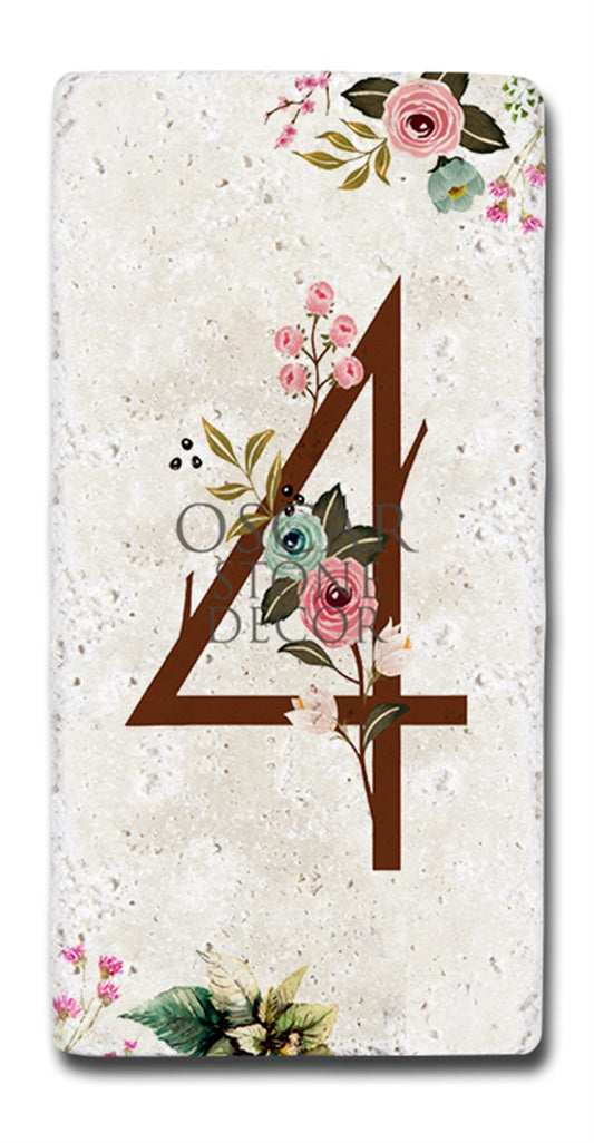 NATURAL STONE DOOR NUMBER, 4 (DOOR NUMBER)
