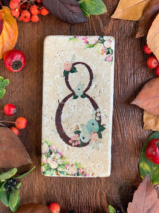 NATURAL STONE DOOR NUMBER, 8 (DOOR NUMBER)