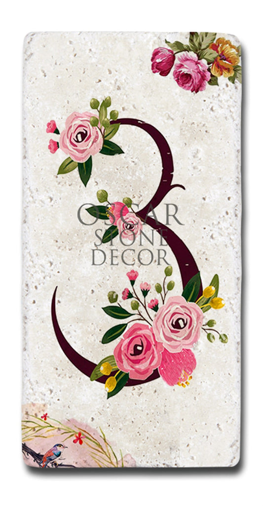 NATURAL STONE DOOR NUMBER, 3 (DOOR NUMBER)