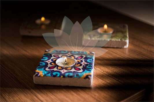 NATURAL STONE CANDLE HOLDER / ML-013 (CANDLE HOLDER)