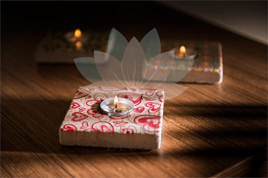 NATURAL STONE CANDLE HOLDER / ML-025 (CANDLE HOLDER)