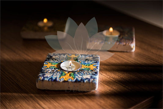 NATURAL STONE CANDLE HOLDER / ML-021 (CANDLE HOLDER)