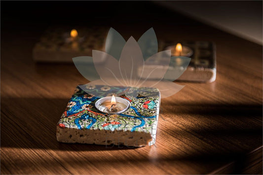 NATURAL STONE CANDLE HOLDER / ML-029 (CANDLE HOLDER)