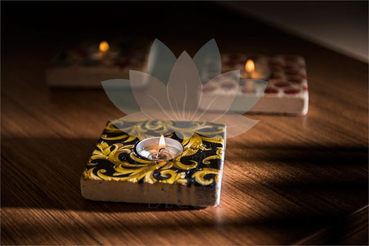 NATURAL STONE CANDLE HOLDER / ML-031 (CANDLE HOLDER)