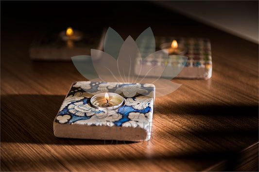 NATURAL STONE CANDLE HOLDER / ML-052 (CANDLE HOLDER)