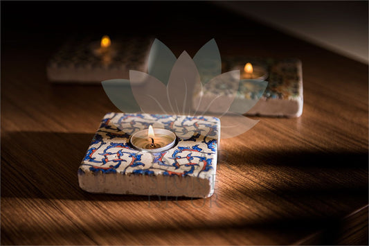 NATURAL STONE CANDLE HOLDER / ML-066 (CANDLE HOLDER)