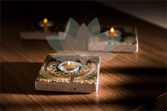 NATURAL STONE CANDLE HOLDER / ML-061 (CANDLE HOLDER)