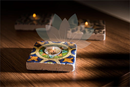 NATURAL STONE CANDLE HOLDER / ML-078 (CANDLE HOLDER)