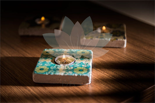 NATURAL STONE CANDLE HOLDER / ML-080 (CANDLE HOLDER)