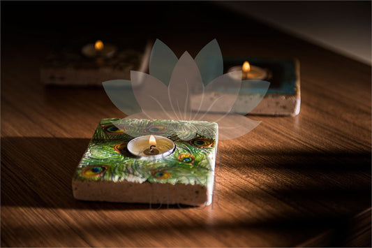 NATURAL STONE CANDLE HOLDER / ML-098 (CANDLE HOLDER)