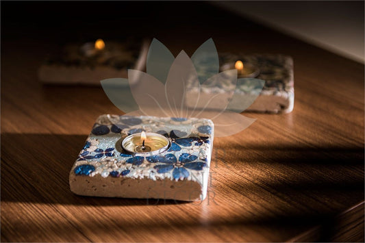 NATURAL STONE CANDLE HOLDER / ML-094 (CANDLE HOLDER)
