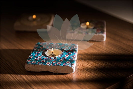 NATURAL STONE CANDLE HOLDER / ML-104 (CANDLE HOLDER)