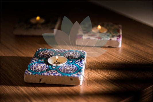 NATURAL STONE CANDLE HOLDER / ML-108 (CANDLE HOLDER)