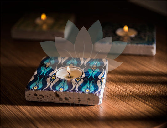 NATURAL STONE CANDLE HOLDER / ML-115 (CANDLE HOLDER)