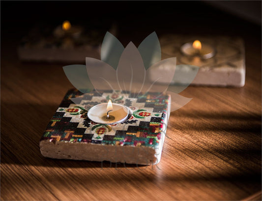 NATURAL STONE CANDLE HOLDER / ML-111 (CANDLE HOLDER)