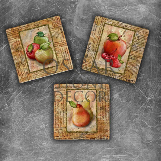 FRUITS NATURAL STONE MAGNET SET / MG-046