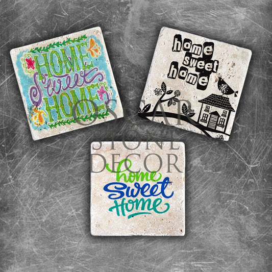 HOME SWEET HOME NATURAL STONE MAGNET SET / MG-127