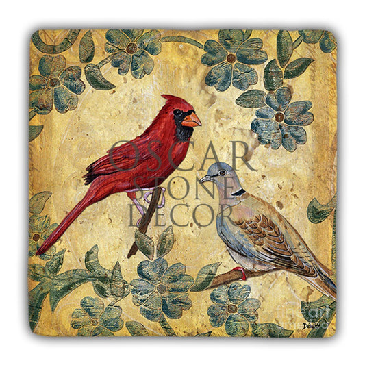 RED BIRD NATURAL STONE WALL DECOR / DD01 (WALL DECOR)