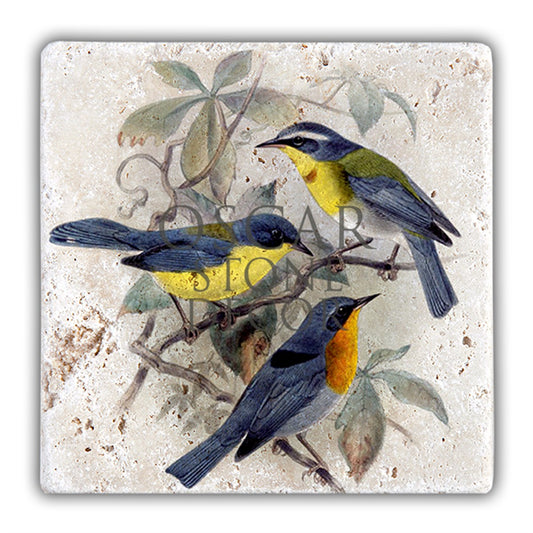 LITTLE BIRDS NATURAL STONE WALL DECOR / DD08 (WALL DECOR)