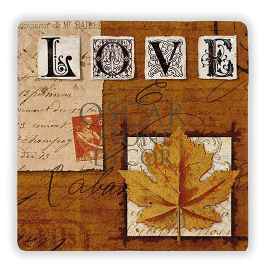 LOVE II NATURAL STONE WALL DECOR / DD216 (WALL DECOR)