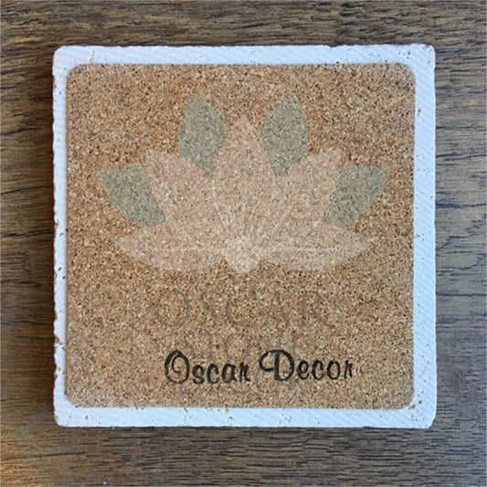 LETTER M SINGLE NATURAL STONE COASTER / BA-M5 (COASTER)