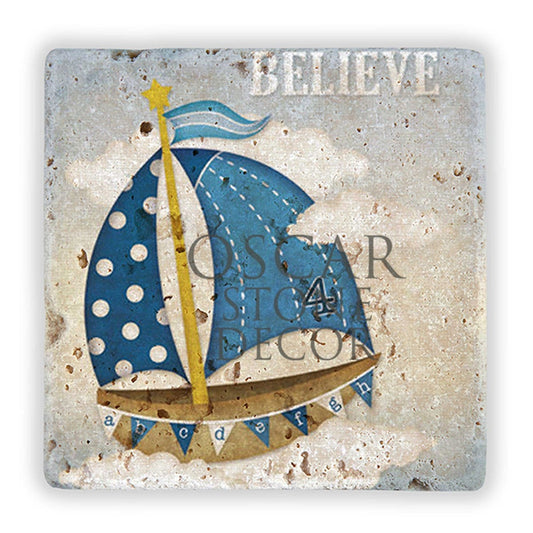 MARINE YACHT NATURAL STONE WALL DECOR / DD301 (WALL DECOR)