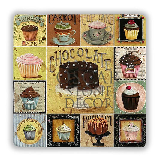 MIX CUPCAKES NATURAL STONE WALL DECOR / DD262 (WALL DECOR)