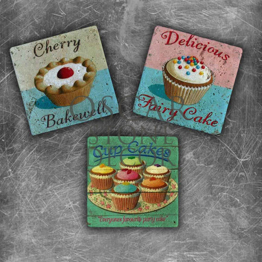 MUFFIN 3 NATURAL STONE MAGNET SET / MG-053