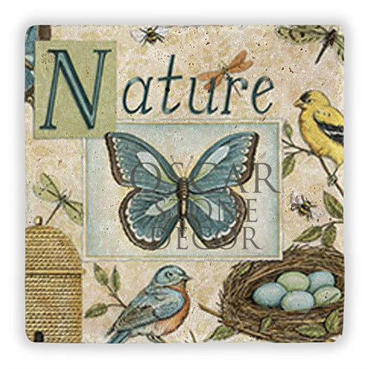 NATURE BUTTERFLY NATURAL STONE WALL DECOR / DD114 (WALL DECOR)