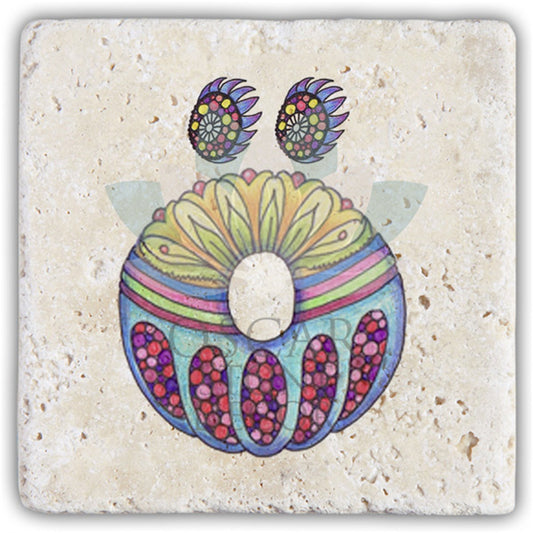 LETTER Ö SINGLE NATURAL STONE COASTER / BA-Ö5 (COASTER)