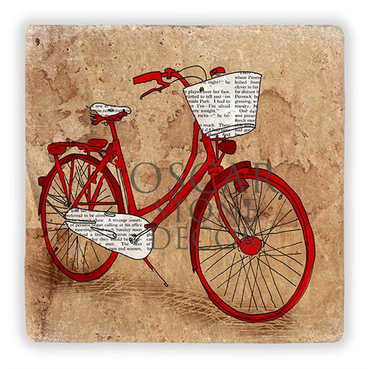 RED CYCLE NATURAL STONE WALL DECOR / DD220 (WALL DECOR)