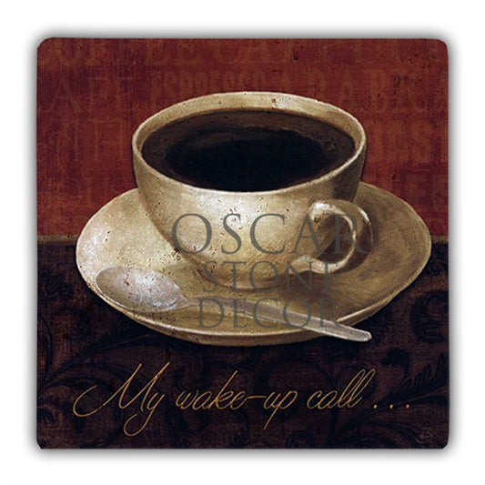 MORNING COFFEE NATURAL STONE WALL DECOR / DD25 (WALL DECOR)