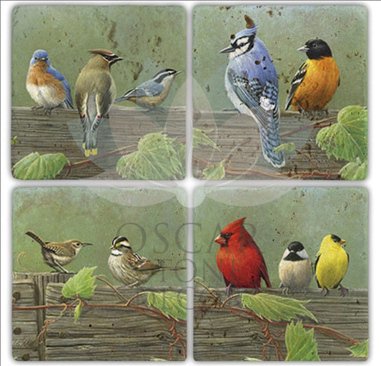SAKA 4-Piece NATURAL STONE COASTERS / BA175 (COASTER)