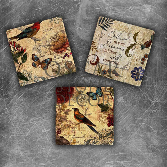 SEASIDE NATURAL STONE MAGNET SET / MG-020