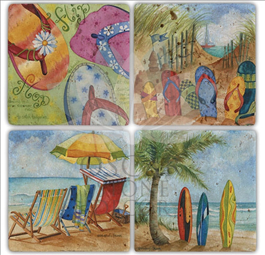 ŞIPIDIK 4-Piece NATURAL STONE COASTERS / BA152 (COASTER)