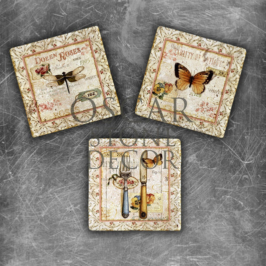 SOFT VINTAGE NATURAL STONE MAGNET SET / MG-087
