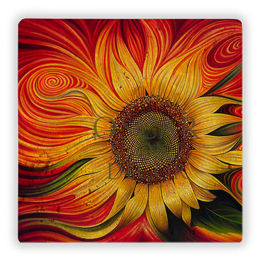 SUNFLOWER NATURAL STONE WALL DECOR / DD309 (WALL DECOR)