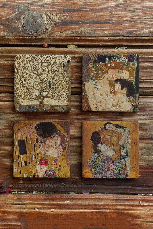 Stone Coasters - Set of 4 Gustav Klimt Paintings