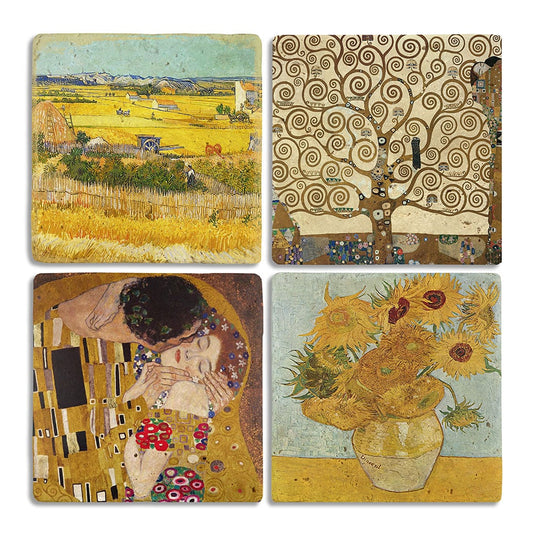 Stone Coasters - Set of 4 Gustav Klimt Paintings