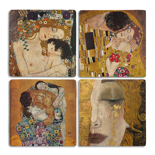 Stone Coasters - Set of 4 Gustav Klimt Paintings