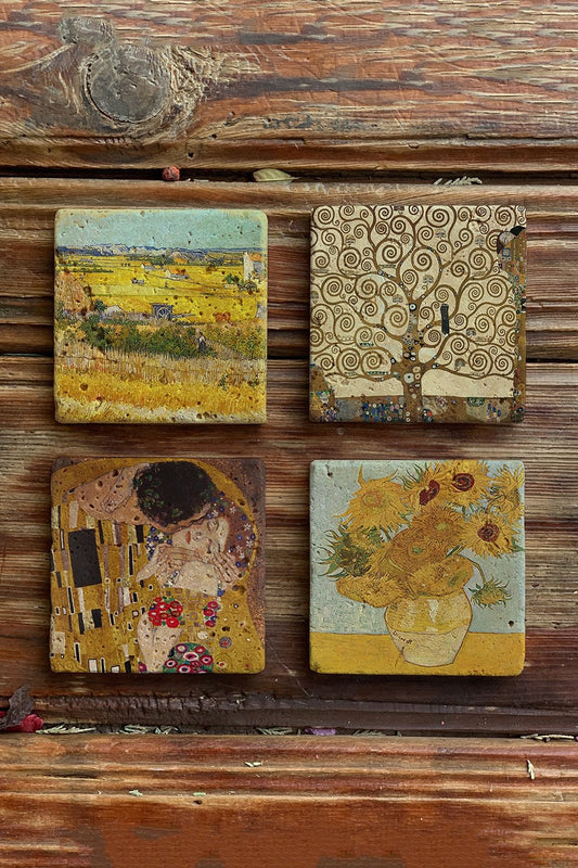 Stone Coasters - Set of 4 Gustav Klimt Paintings