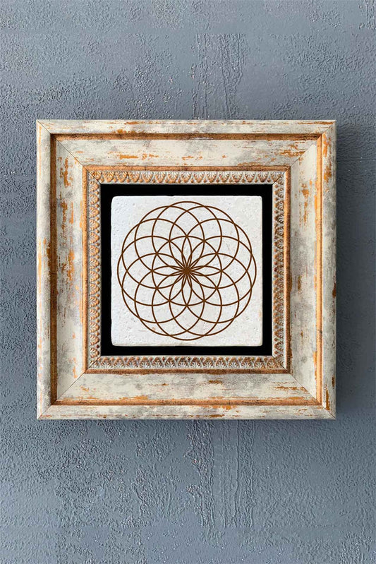 SINGLE FRAME NATURAL STONE WALL DECOR / CDD1-40-7772 (WALL DECOR)