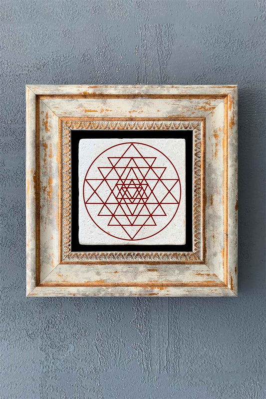 SINGLE FRAME NATURAL STONE WALL DECOR / CDD1-40-7782 (WALL DECOR)