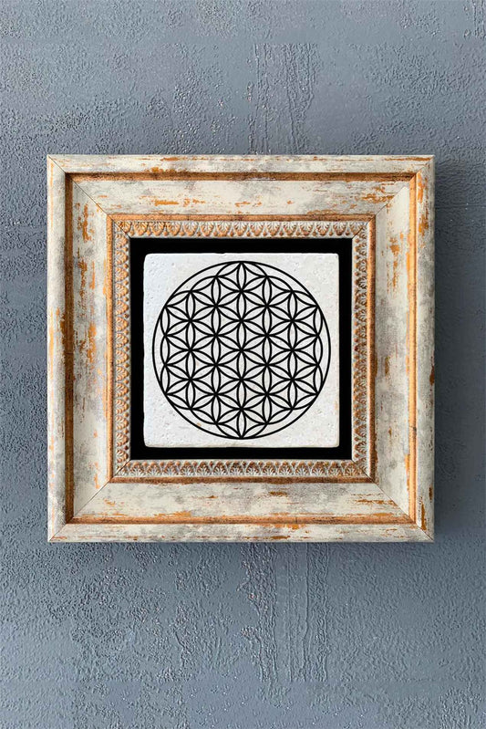 SINGLE FRAME NATURAL STONE WALL DECOR / CDD1-40-7777 (WALL DECOR)