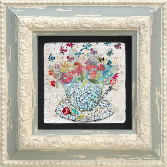 SINGLE FRAME NATURAL STONE WALL DECOR / CDD-10-098 (WALL DECOR)
